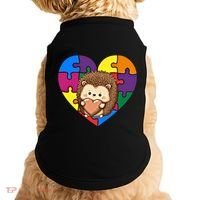 Autism Awareness Hedgehog Heart ValentineS Day Puzzle Piece Funny Gift Doggie Tank thumb 0