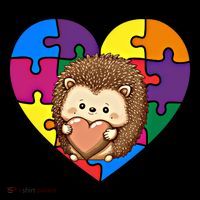 Autism Awareness Hedgehog Heart ValentineS Day Puzzle Piece Funny Gift Coffee Mug thumb 5