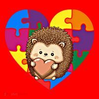 Autism Awareness Hedgehog Heart ValentineS Day Puzzle Piece Funny Gift Santa Hat thumb 1