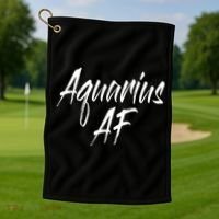 Aquarius Af Hooded Gift Golf Towel thumb 1