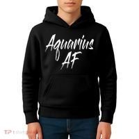 Aquarius Af Hooded Gift Kids Hoodie thumb 4