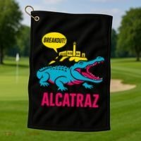 Alligator Alcatraz Hot Breakout Golf Towel thumb 1
