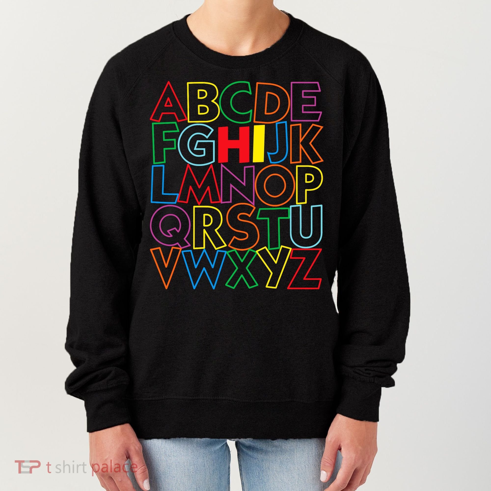 Alphabet Abcs Hi Kindergarten Back To School Teacher Student Women's Sweatshirt