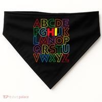 Alphabet Abcs Hi Kindergarten Back To School Teacher Student USA-Made Doggie Bandana thumb 0