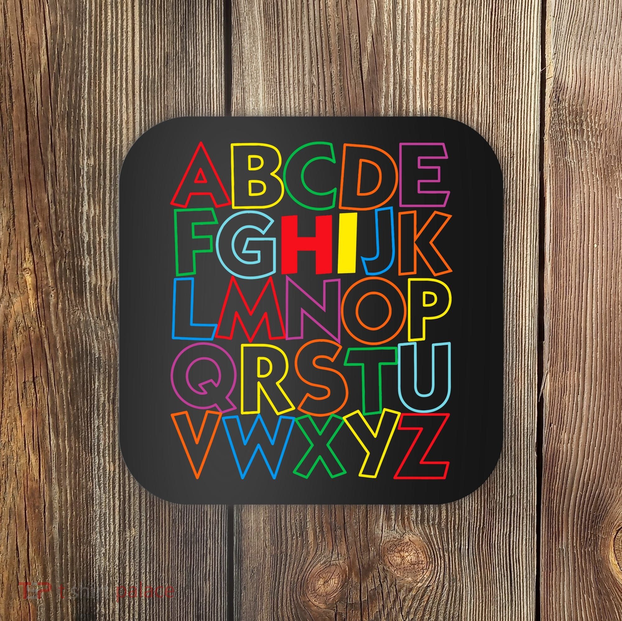 Alphabet Abcs Hi Kindergarten Back To School Teacher Student Coaster
