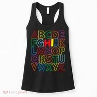 Alphabet Abcs Hi Kindergarten Back To School Teacher Student Women's Tank Top thumb 0