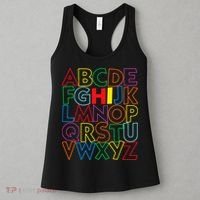 Alphabet Abcs Hi Kindergarten Back To School Teacher Student Women's Tank Top thumb 3