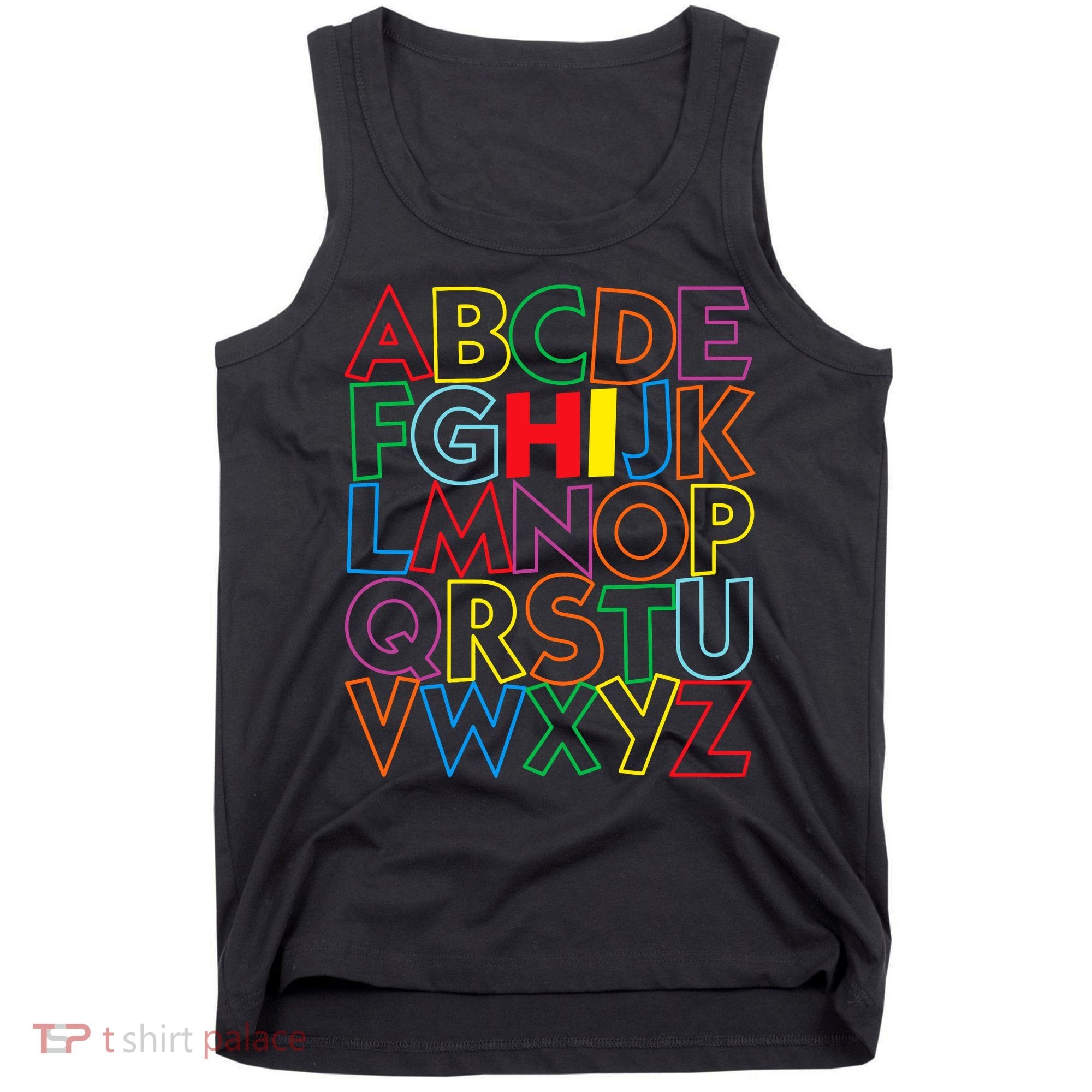 Alphabet Abcs Hi Kindergarten Back To School Teacher Student Tank Top