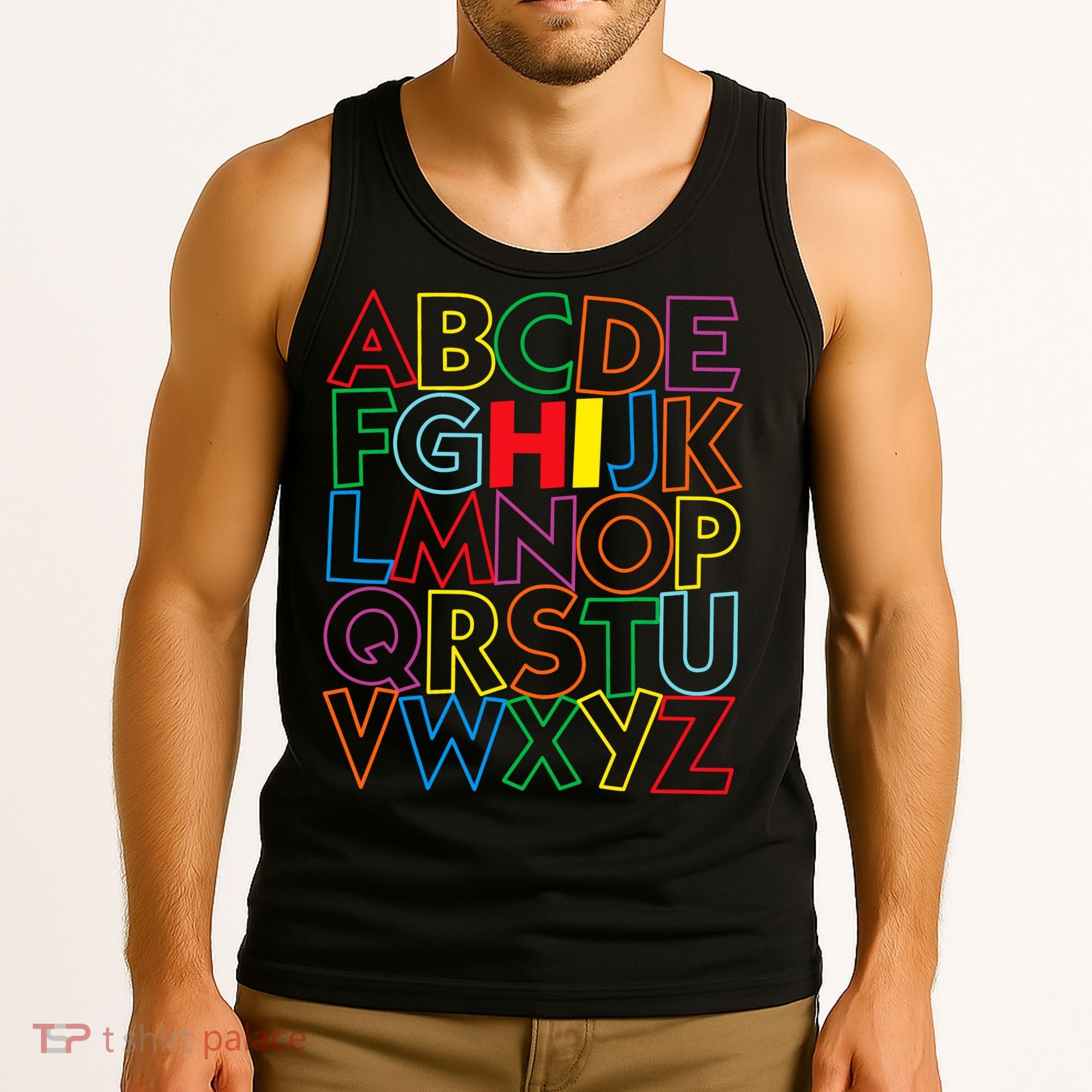 Alphabet Abcs Hi Kindergarten Back To School Teacher Student Tank Top