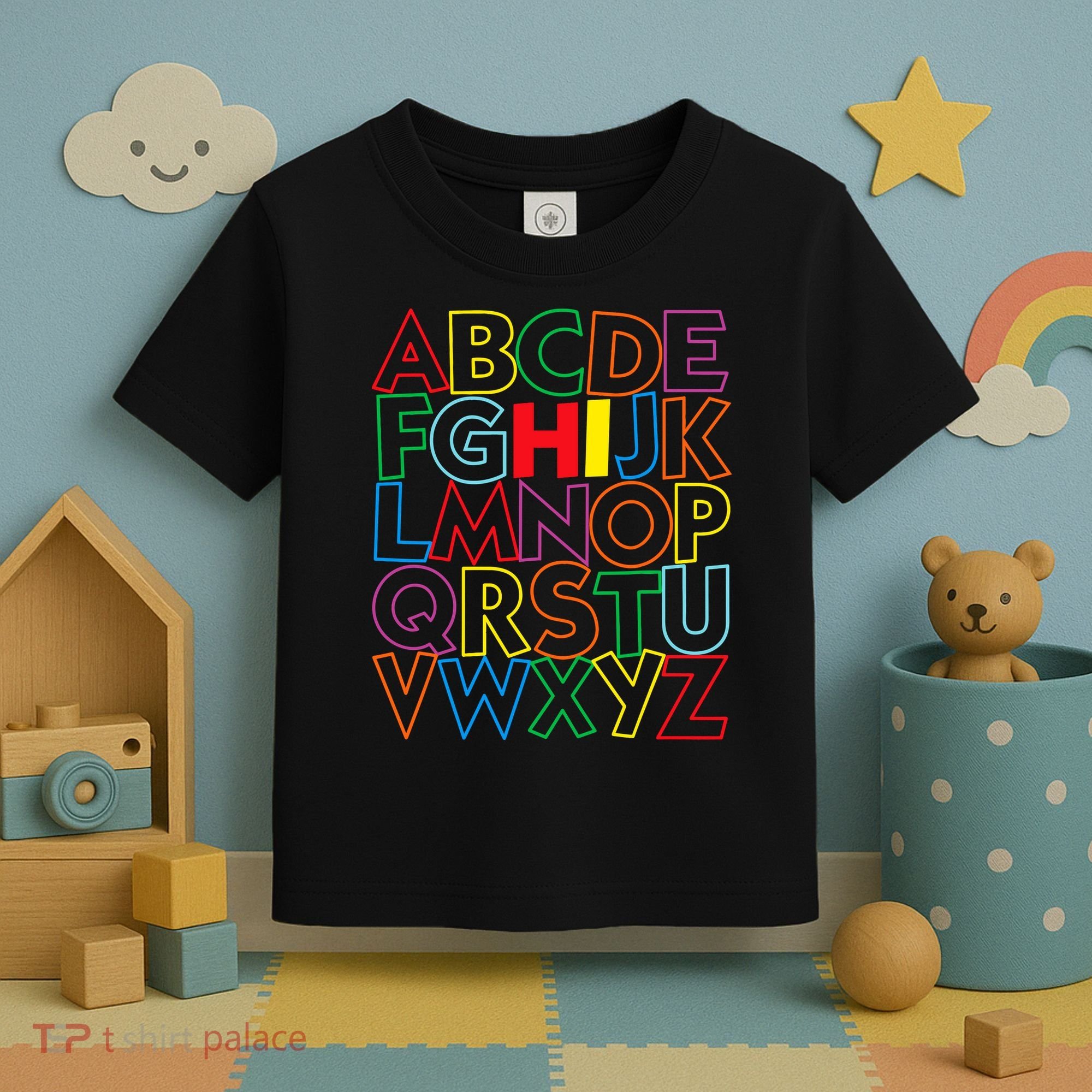 Alphabet Abcs Hi Kindergarten Back To School Teacher Student Toddler T-Shirt