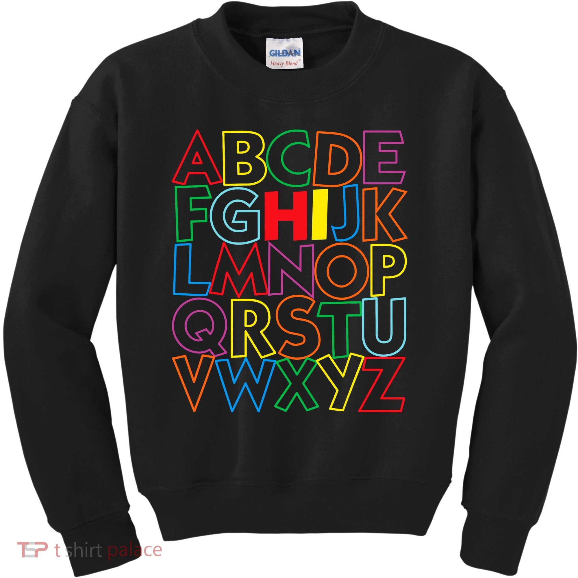 Alphabet Abcs Hi Kindergarten Back To School Teacher Student Kids Sweatshirt