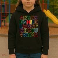 Alphabet Abcs Hi Kindergarten Back To School Teacher Student Kids Hoodie thumb 3