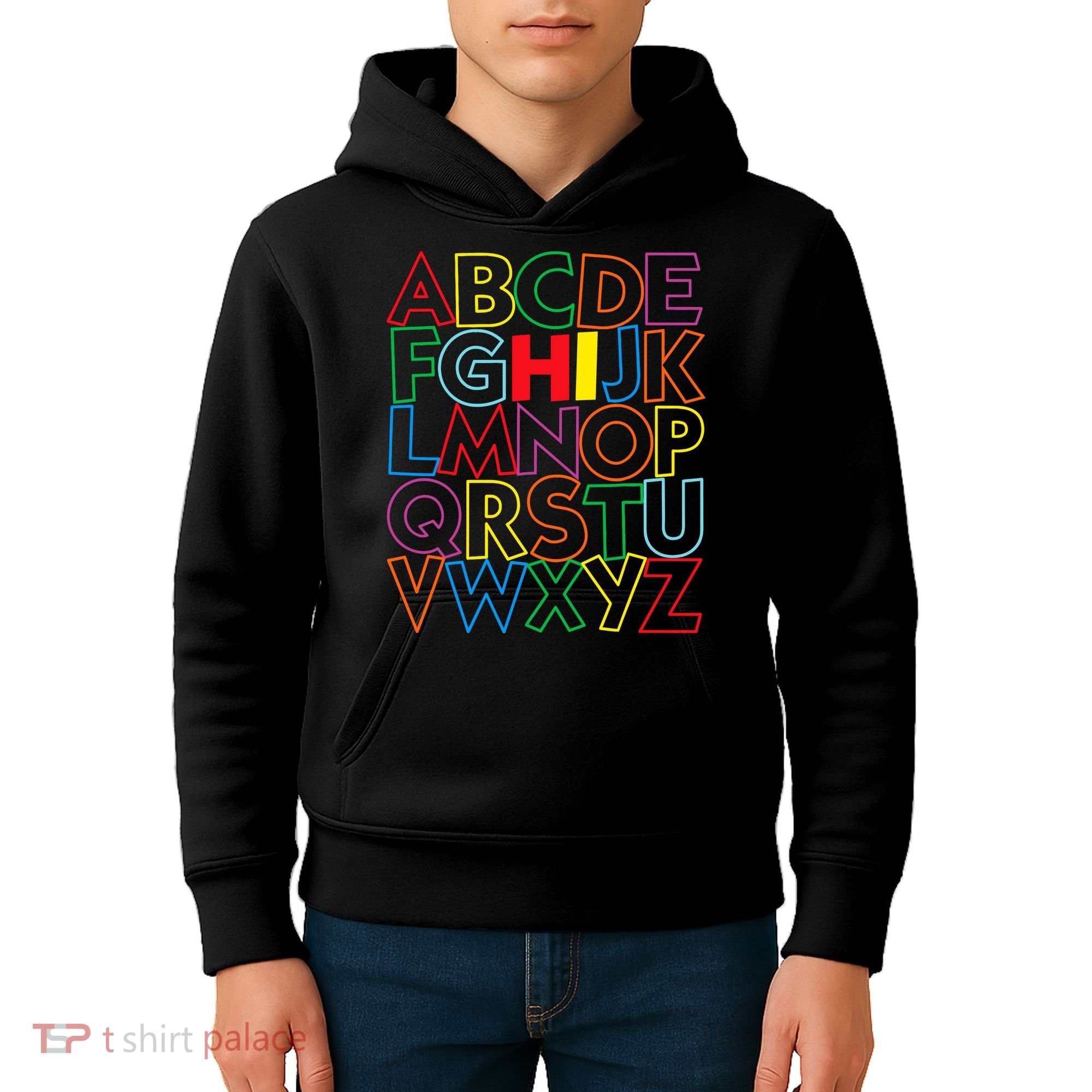 Alphabet Abcs Hi Kindergarten Back To School Teacher Student Kids Hoodie