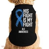 Als Awareness His Fight Is My Fight Doggie Tank thumb 0
