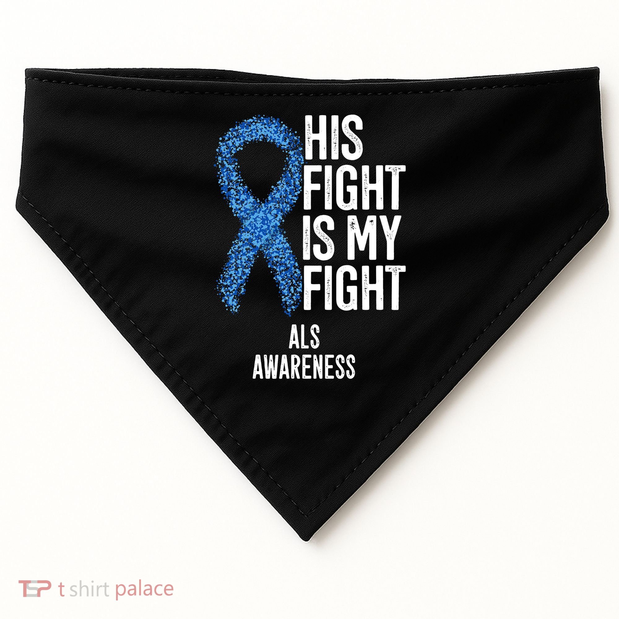 Als Awareness His Fight Is My Fight USA-Made Doggie Bandana