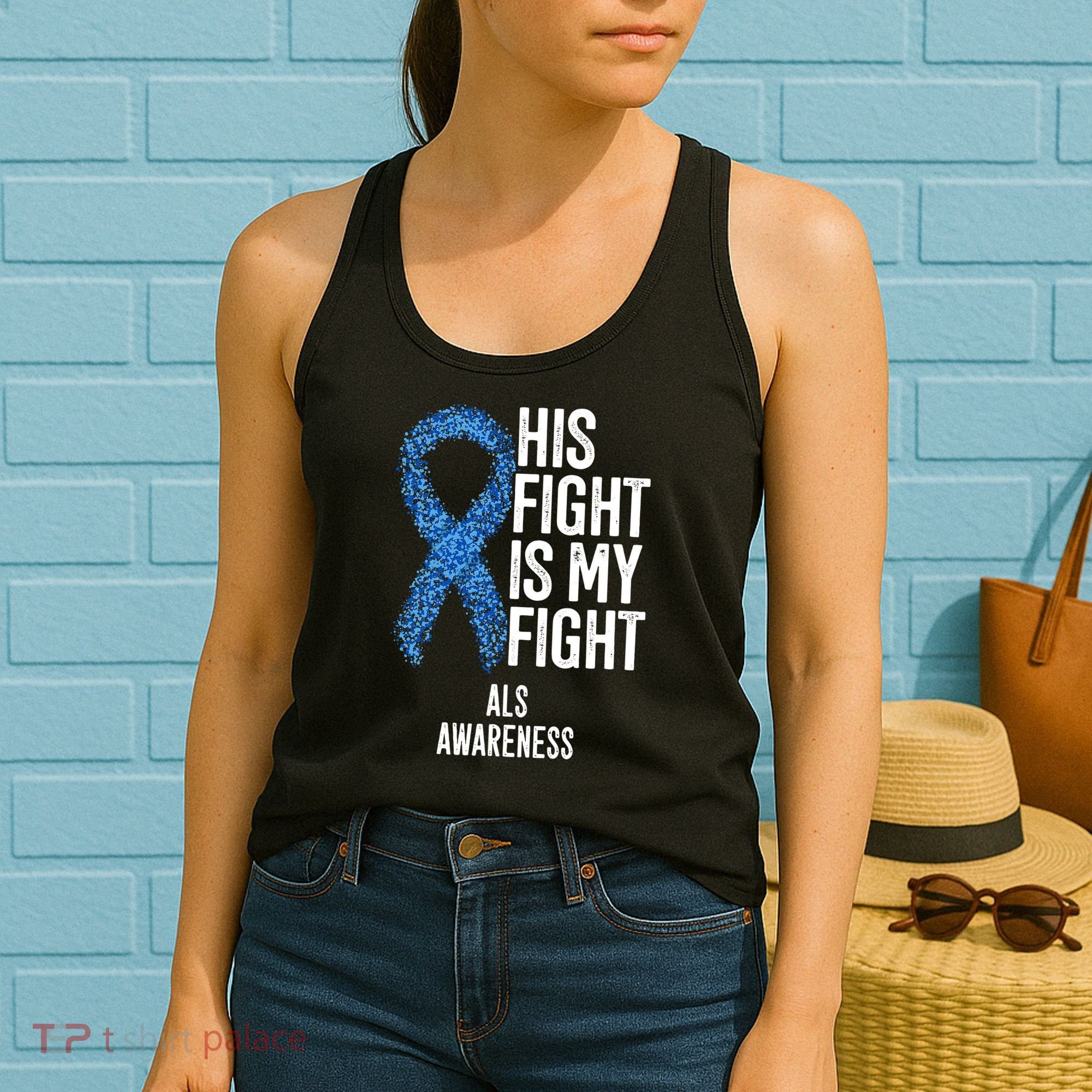 Als Awareness His Fight Is My Fight Women's Tank Top