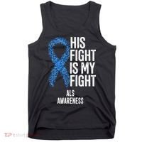 Als Awareness His Fight Is My Fight Tank Top thumb 0