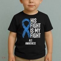 Als Awareness His Fight Is My Fight Toddler T-Shirt thumb 2
