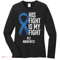 Als Awareness His Fight Is My Fight Women's Long Sleeve Shirt thumb 0