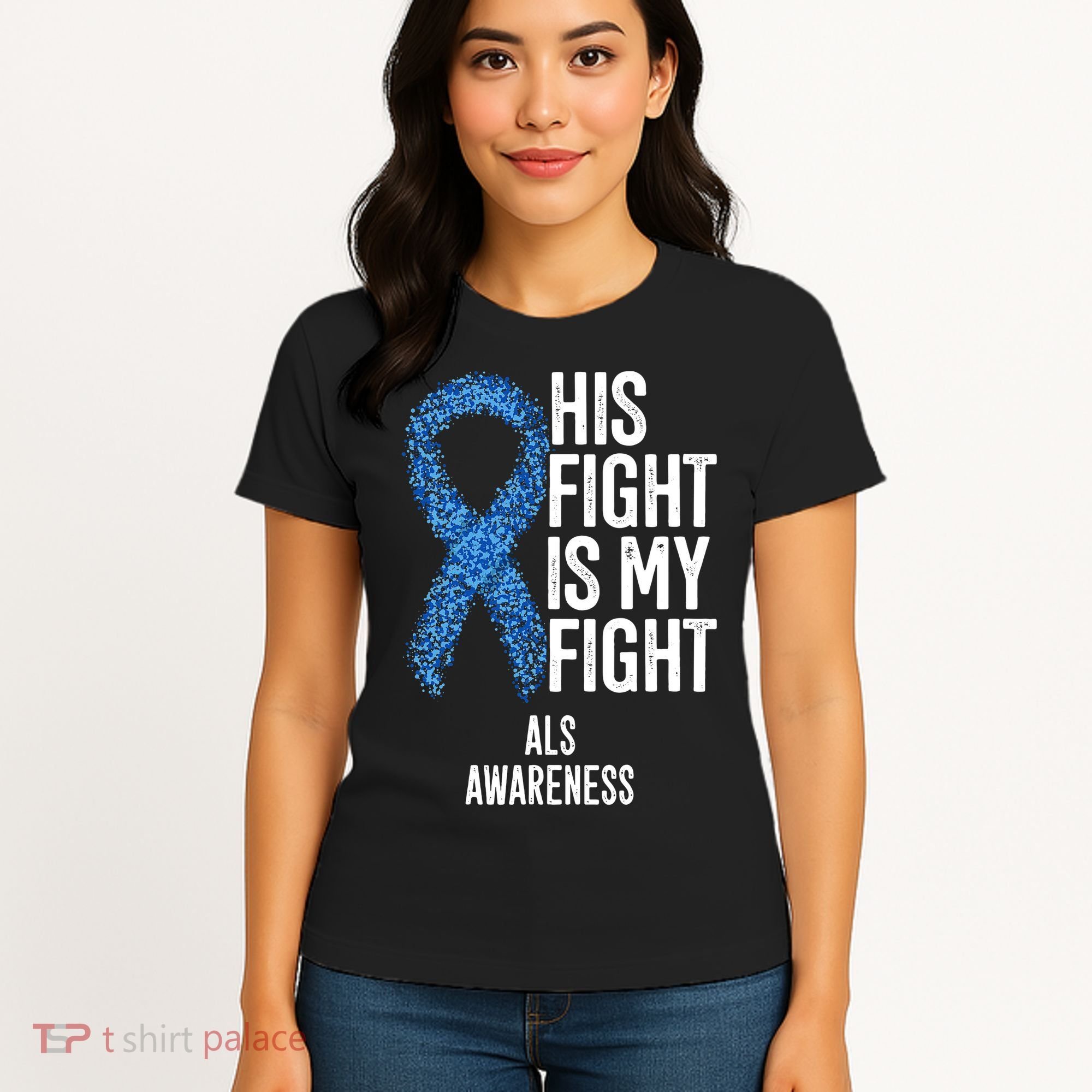 Als Awareness His Fight Is My Fight Women's T-Shirt