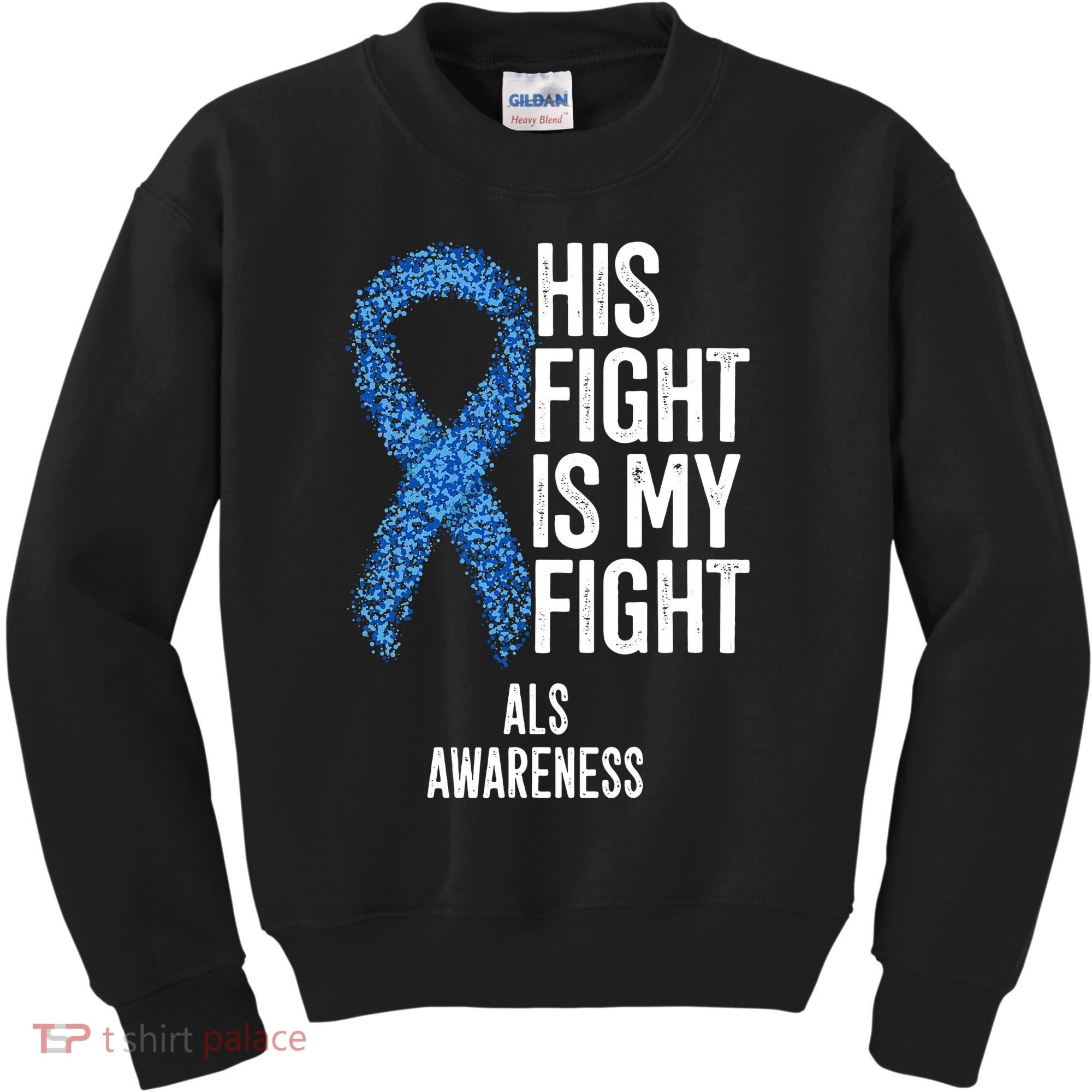 Als Awareness His Fight Is My Fight Kids Sweatshirt