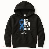 Als Awareness His Fight Is My Fight Kids Hoodie thumb 0