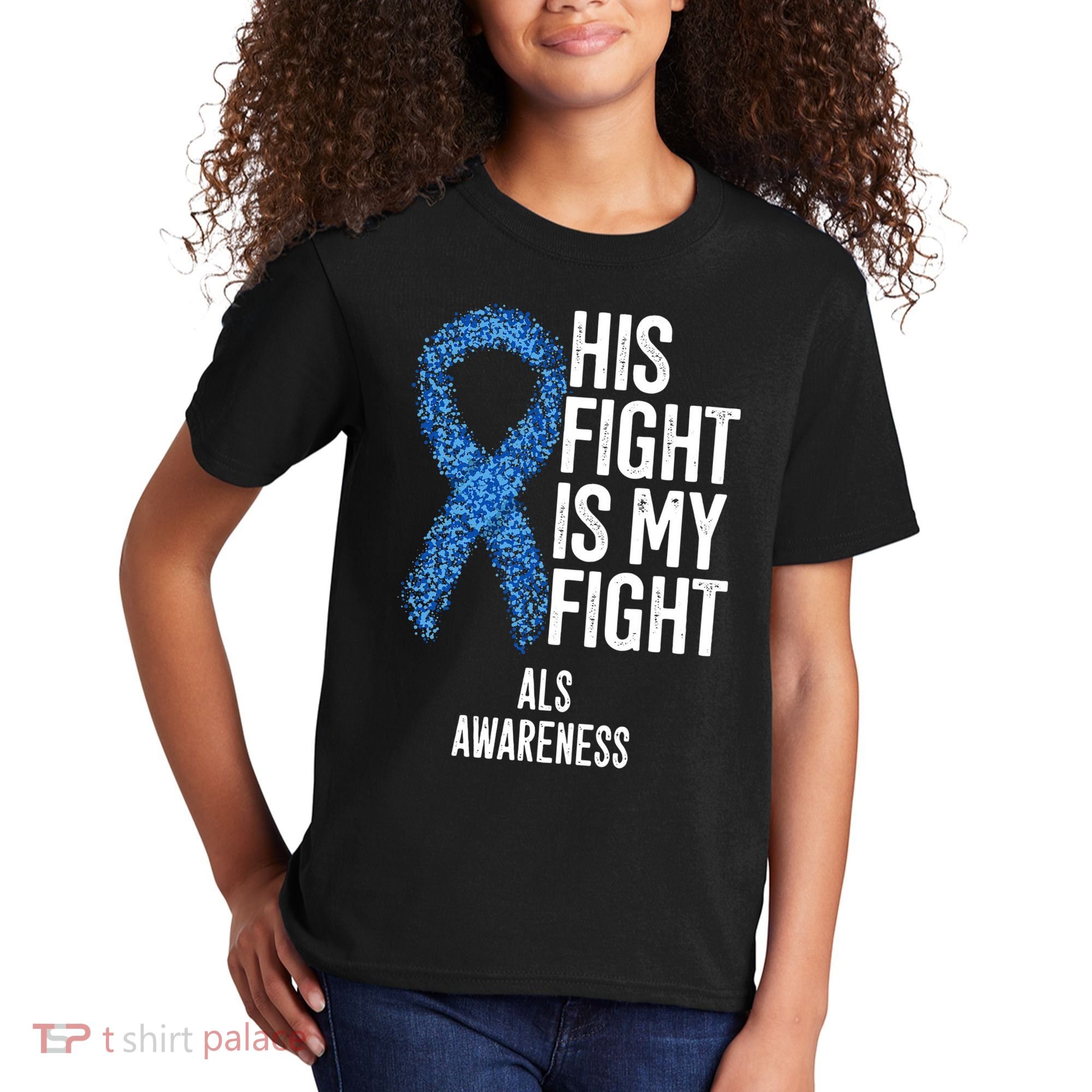 Als Awareness His Fight Is My Fight Kids T-Shirt
