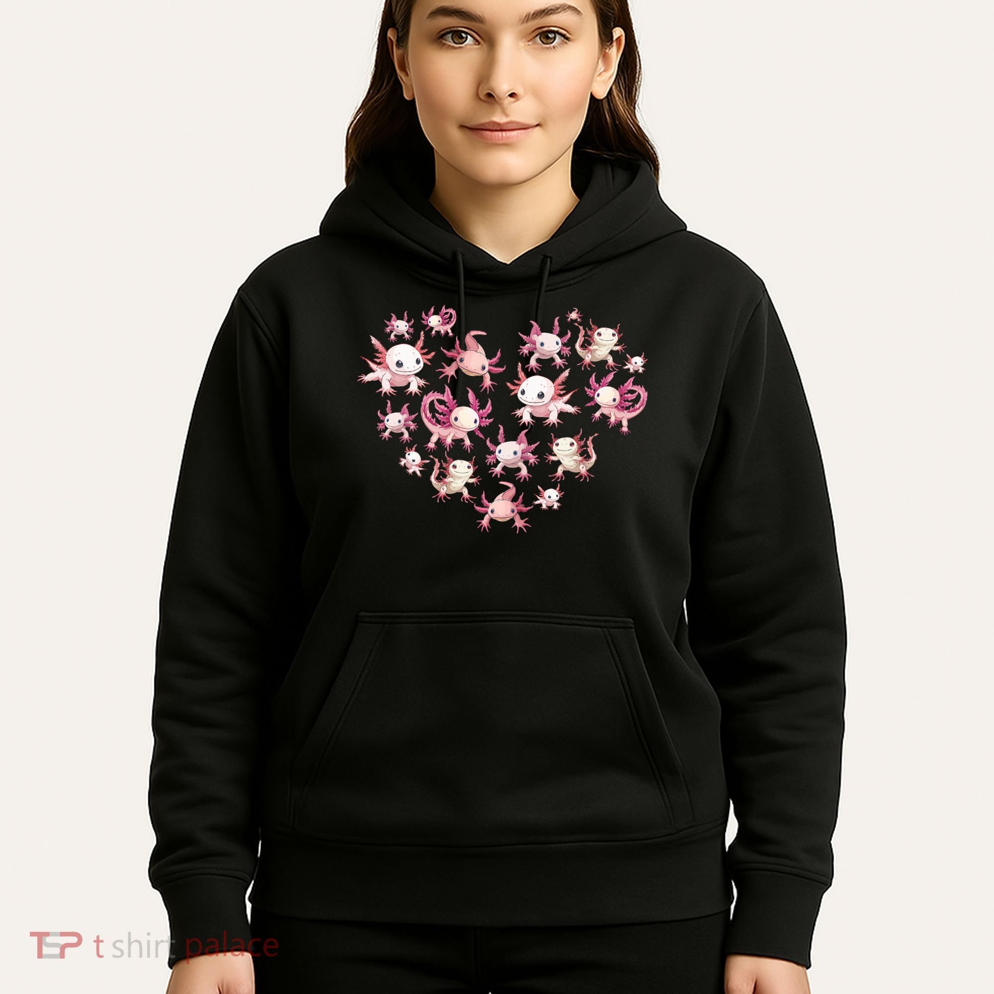 Axolotl Axolotl Heart Cute Hoodie