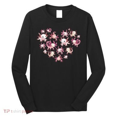 Axolotl Axolotl Heart Cute Long Sleeve Shirt