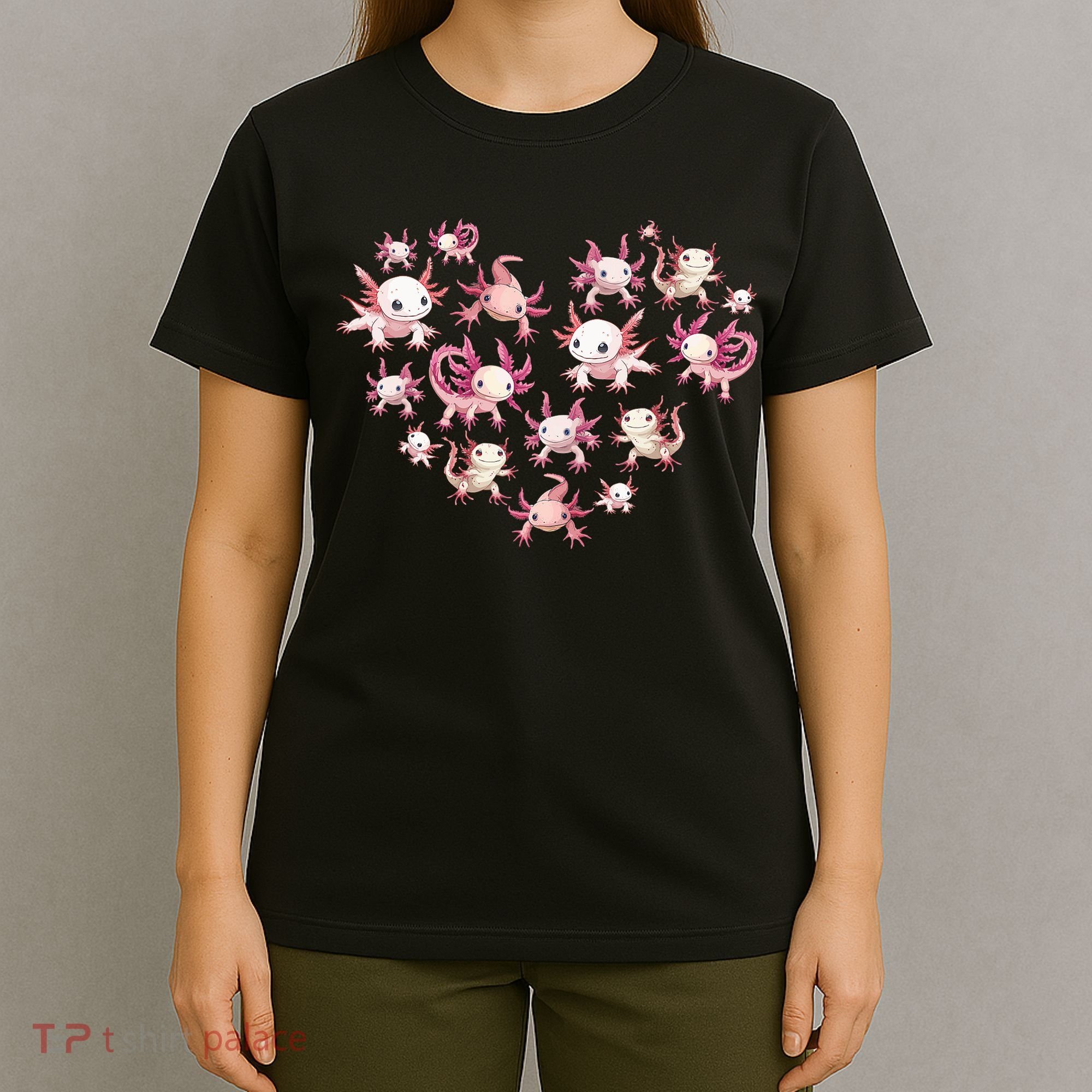 Axolotl Axolotl Heart Cute T-Shirt