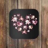 Axolotl Axolotl Heart Cute Coaster thumb 0