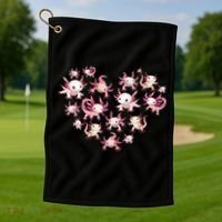 Axolotl Axolotl Heart Cute Golf Towel thumb 1