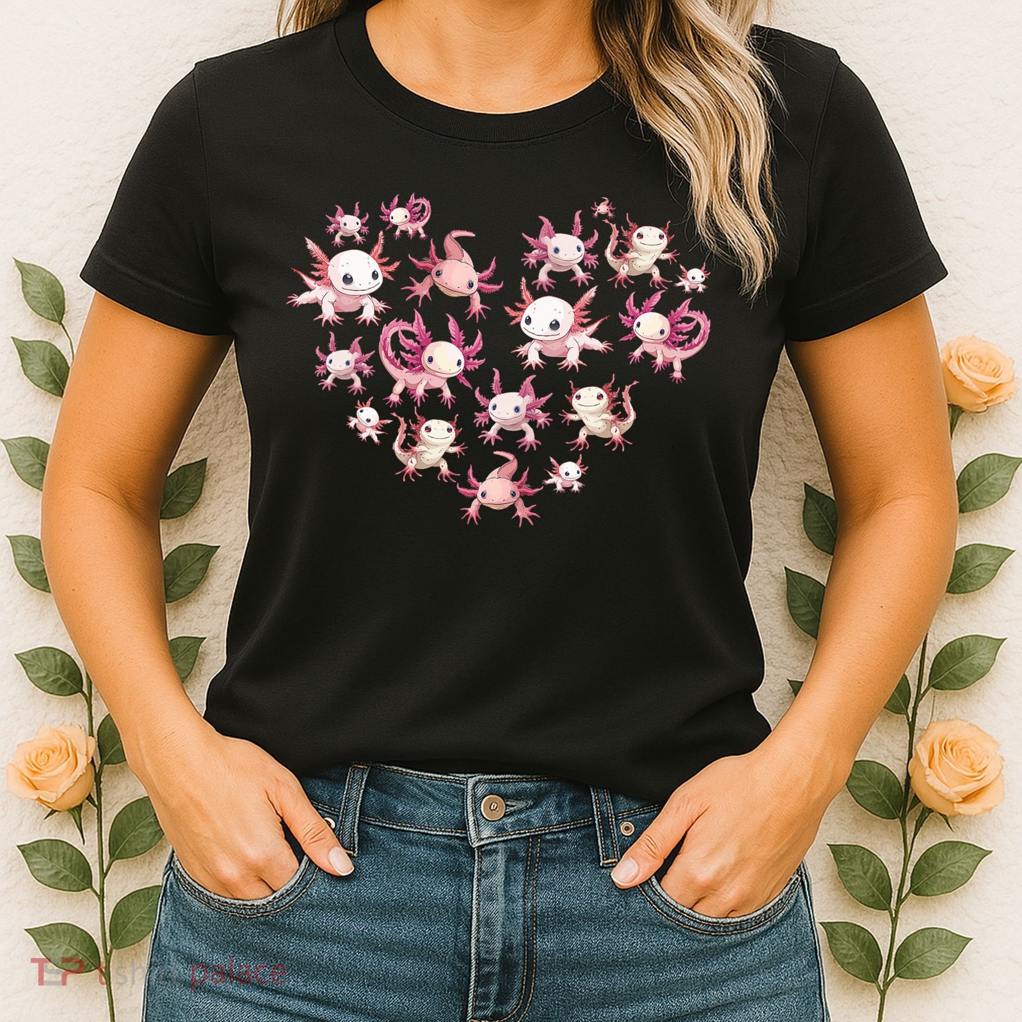 Axolotl Axolotl Heart Cute Women's T-Shirt