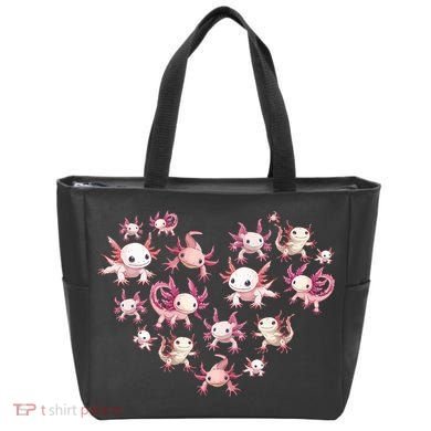 Axolotl Axolotl Heart Cute Tote Bag