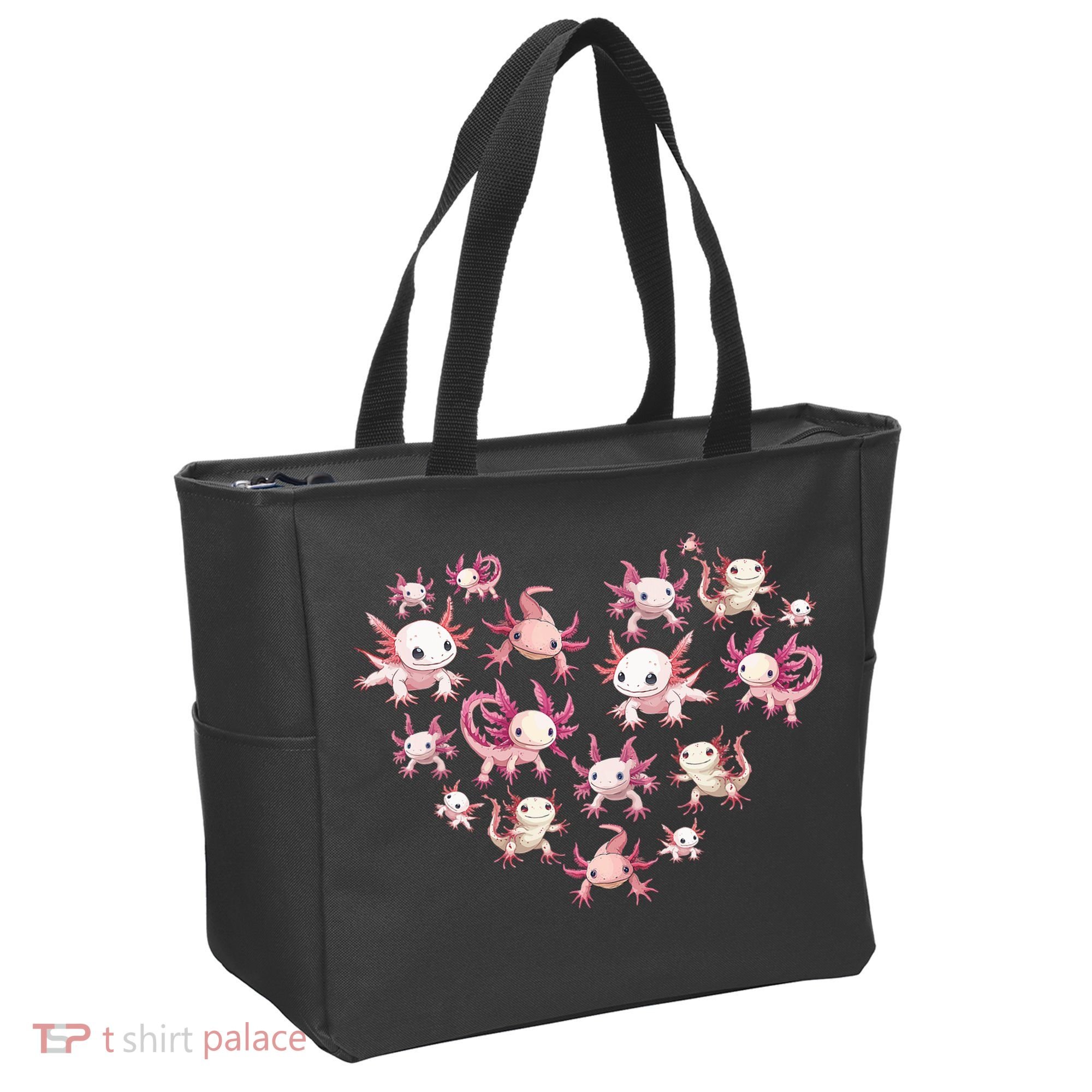 Axolotl Axolotl Heart Cute Tote Bag