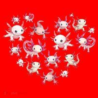 Axolotl Axolotl Heart Cute Santa Hat thumb 1
