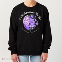 Alzheimer's Awareness I Will Remember For You Brain Women's Sweatshirt thumb 0