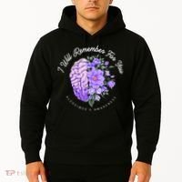 Alzheimer's Awareness I Will Remember For You Brain Hoodie thumb 2