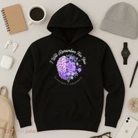 Alzheimer's Awareness I Will Remember For You Brain Hoodie thumb 3