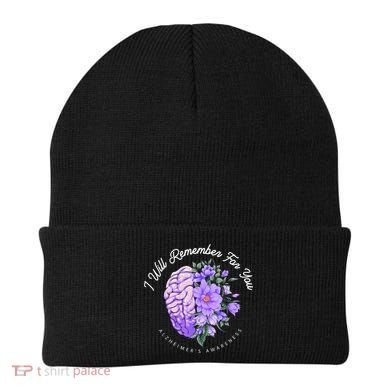 Alzheimer's Awareness I Will Remember For You Brain Beanie