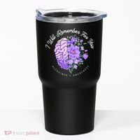 Alzheimer's Awareness I Will Remember For You Brain Tumbler thumb 0