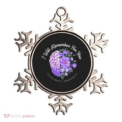 Alzheimer's Awareness I Will Remember For You Brain Ornament
