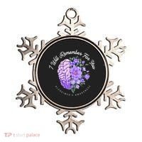 Alzheimer's Awareness I Will Remember For You Brain Ornament thumb 0
