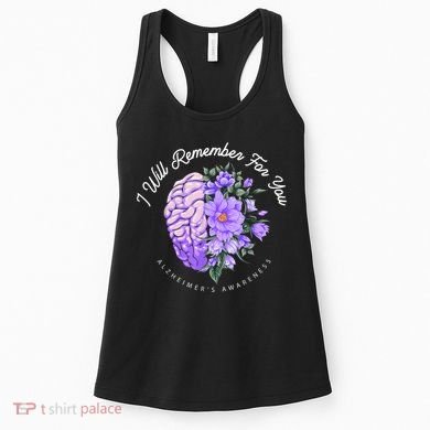 Alzheimer's Awareness I Will Remember For You Brain Women's Tank Top