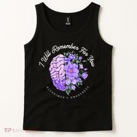 Alzheimer's Awareness I Will Remember For You Brain Tank Top thumb 2