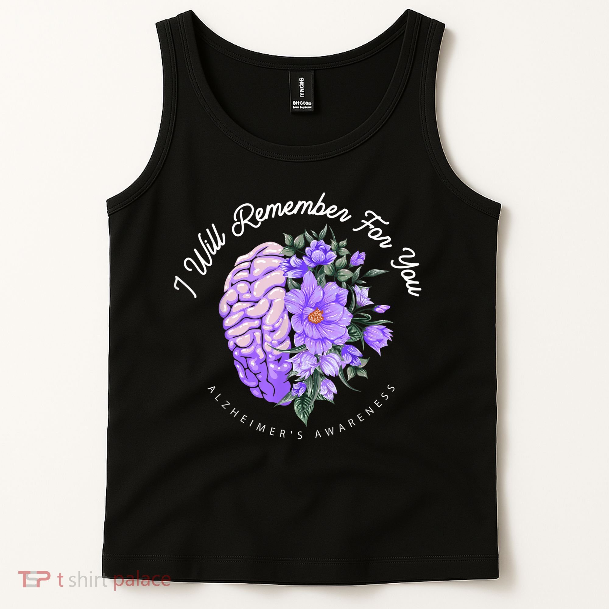 Alzheimer's Awareness I Will Remember For You Brain Tank Top