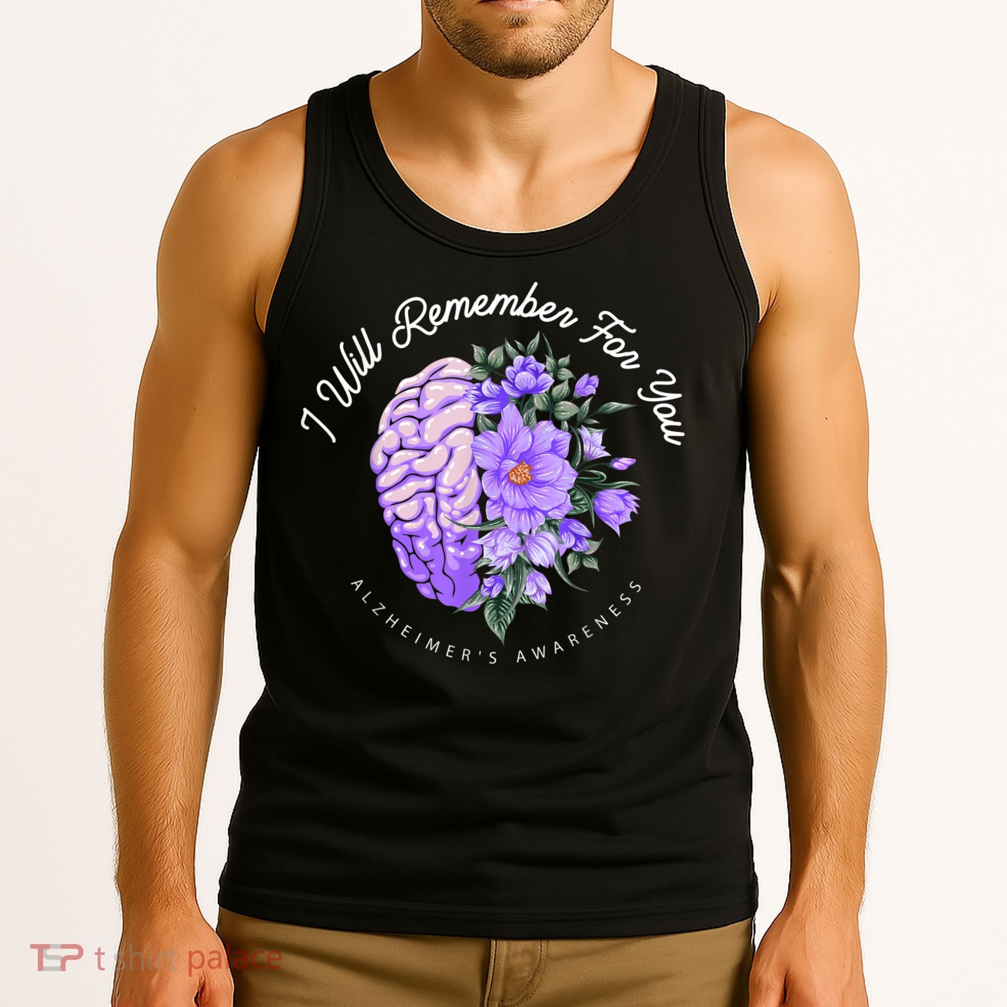 Alzheimer's Awareness I Will Remember For You Brain Tank Top