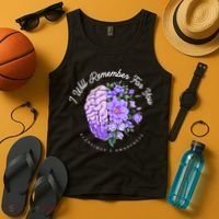 Alzheimer's Awareness I Will Remember For You Brain Tank Top thumb 4