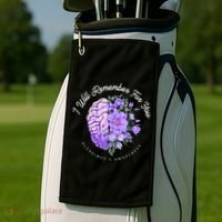 Alzheimer's Awareness I Will Remember For You Brain Golf Towel thumb 2