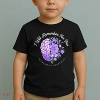 Alzheimer's Awareness I Will Remember For You Brain Toddler T-Shirt thumb 2